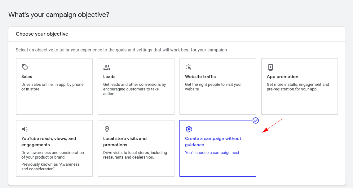 Google Ads - Campaign Objective