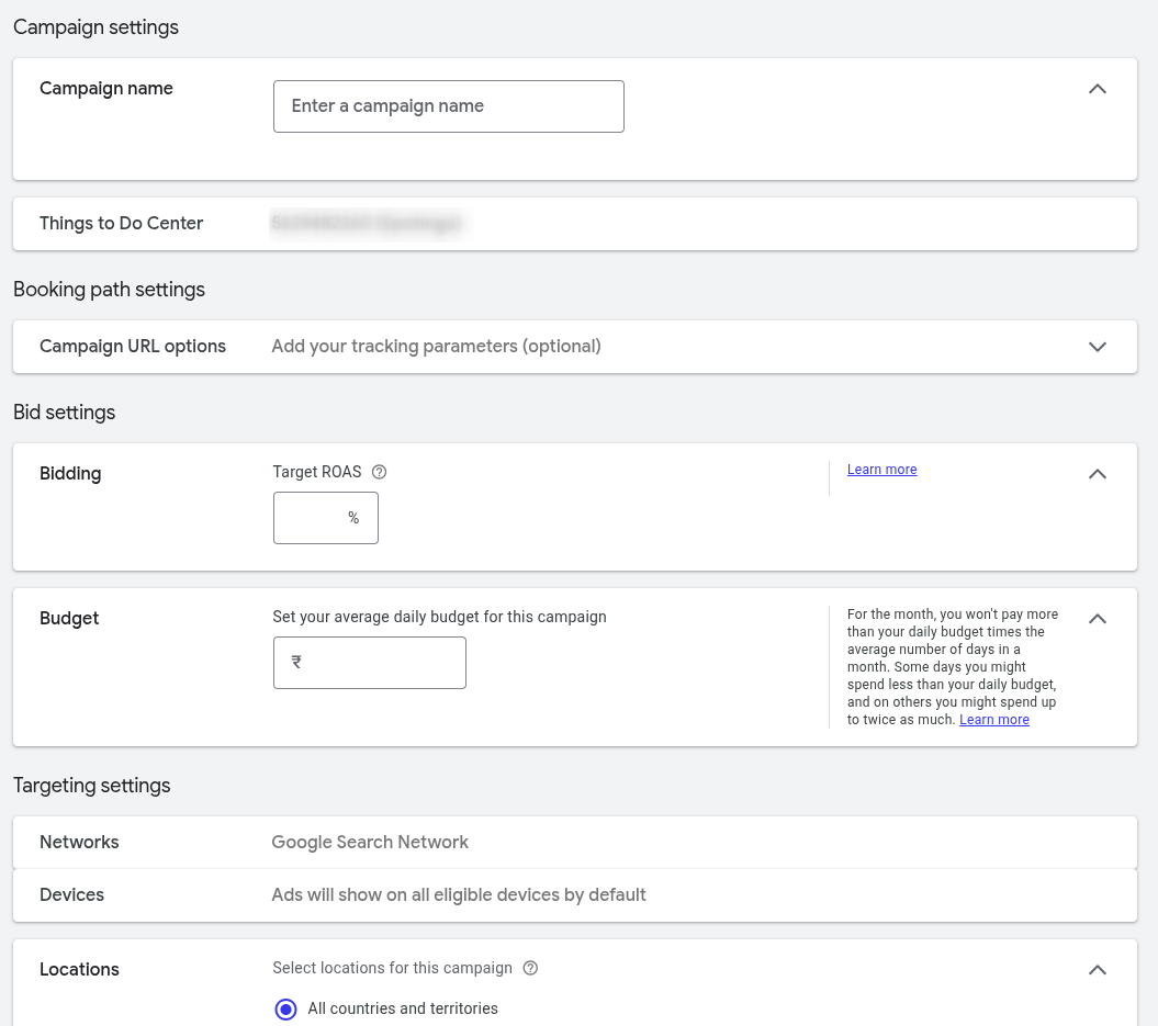 Google Ads - Campaign Settings